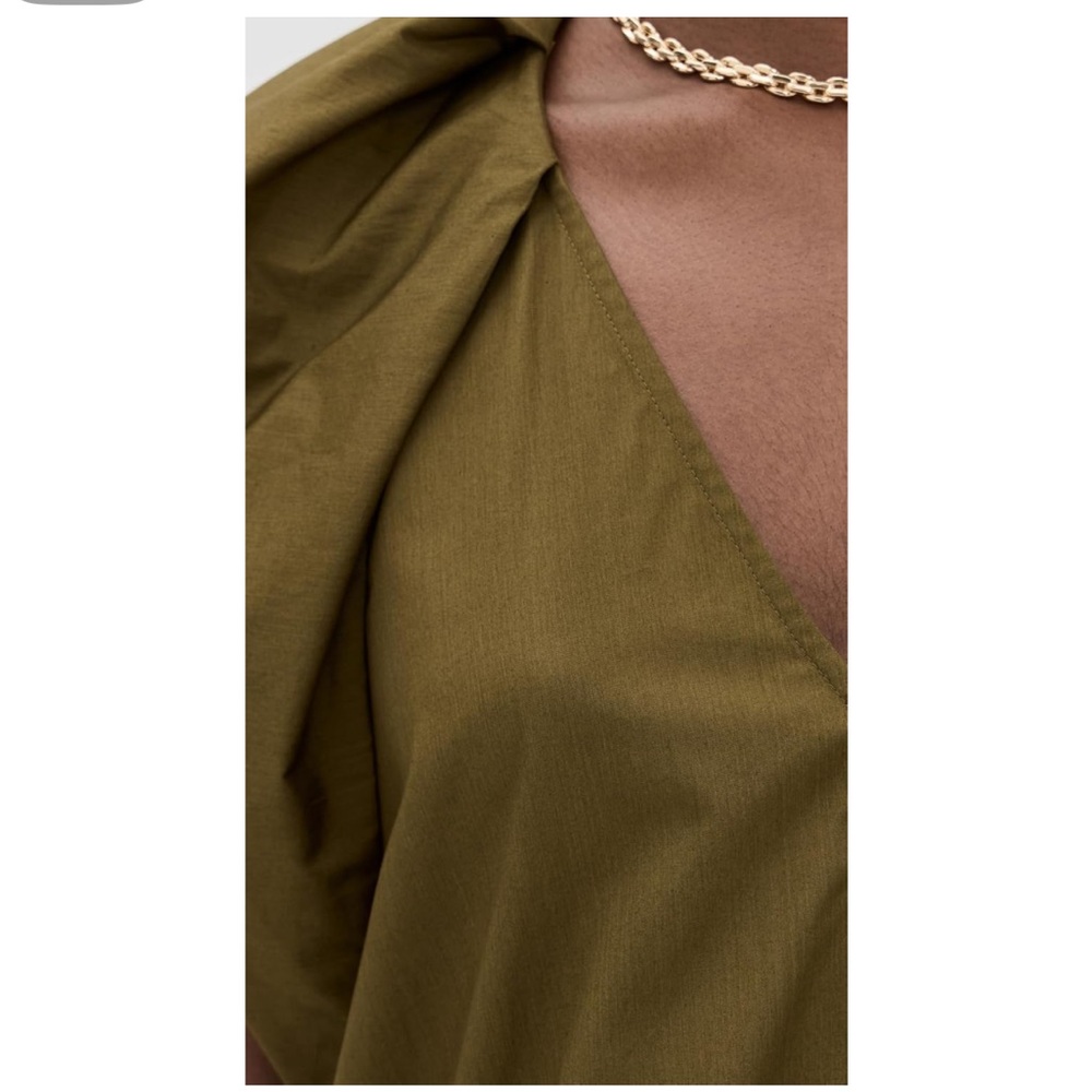 A.L.C. Embress cotton Mini Dress - Olive Green - Picture 7 of 7